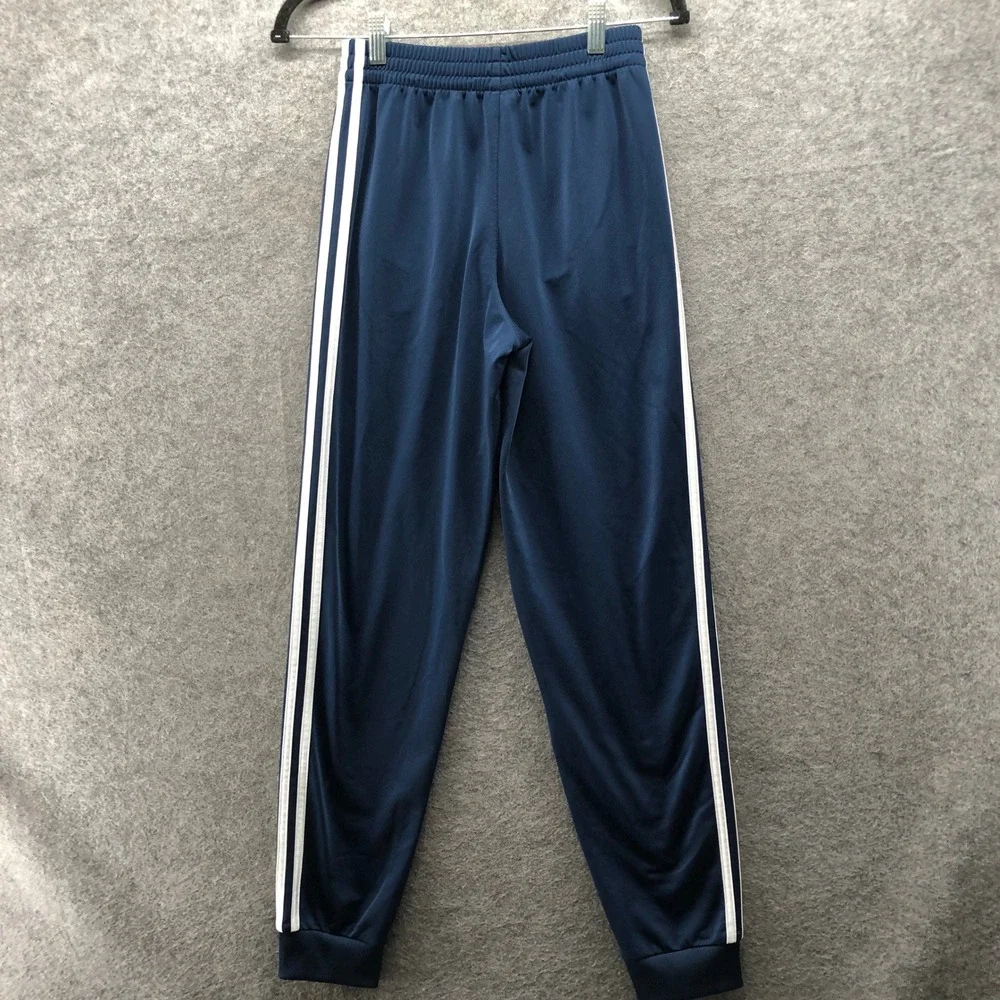 Adidas‎ 3 Stripe Jogger Track Pants Youth Boys 14/16 Blue White Active